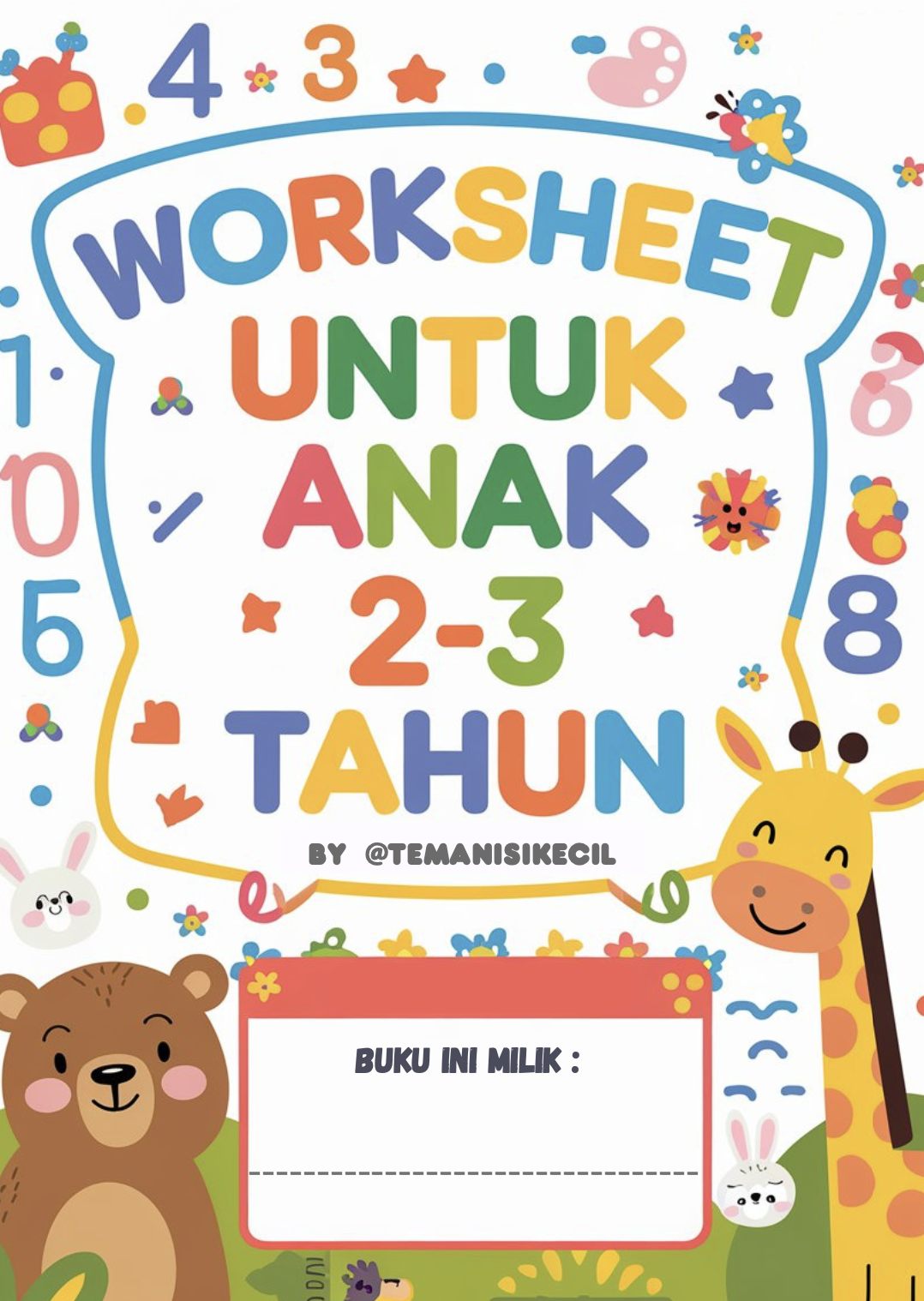 Worksheet Anak 2-3 Tahun
